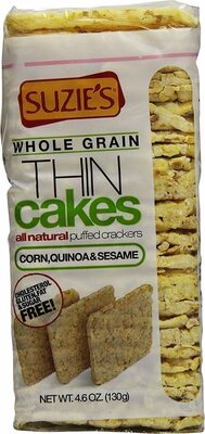 Organic Corn Quinoa & Sesame Thin Puffed Cakes Snack Crackers