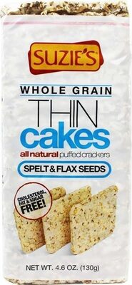 Organic Spelt & Flax Seeds Thin Puffed Cakes, Spelt & Flax Seeds
