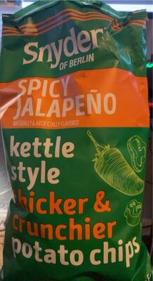 Spicy Jalapeno Flavored Kettle Style Thicker & Crunchier Potato Chip, Spicy Jalapeno