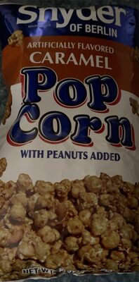 Caramel Pop Corn With Peanuts Added, Caramel
