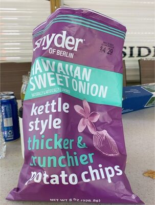 Hawaiian Sweet Onion Kettle Style Thicker & Crunchier Potato Chips, Hawaiian Sweet Onion