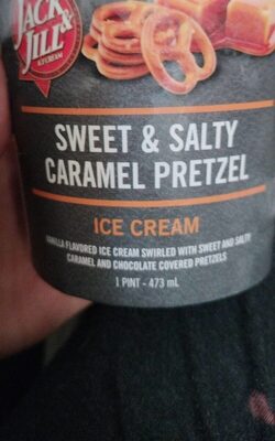 Vanilla Flavored Ice Cream Swirled With Sweet And Salty Caramel And Chocolate Covered Pretzels Ice Cream, Sweet & Salty Caramel Pretzel