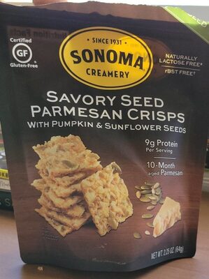 Savory Seed Parmesan Crisps With Pumpkin & Sunflower Seeds, Savory Seed Parmesan