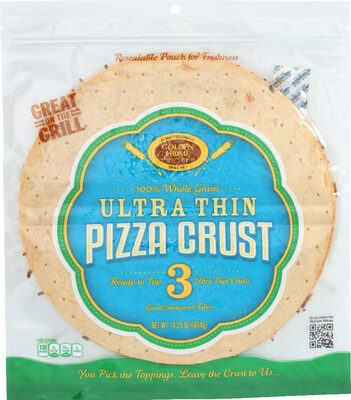 100% Whole Grain Ultra Thin Pizza Crust