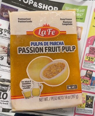 La Fe Passion Fruit Pulp, 14 Oz