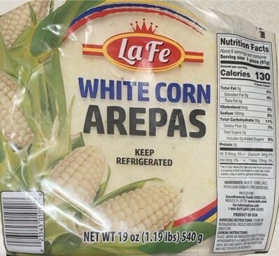 White Corn Arepas, White Corn