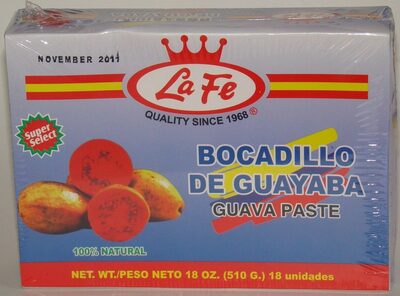 La Fe Guava Paste, 18 Count, 18 Oz