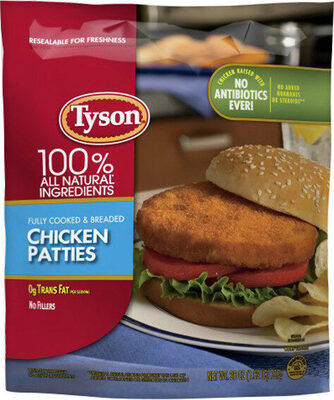Breaded Chicken Fully Cooked Patties, Breaded Chicken