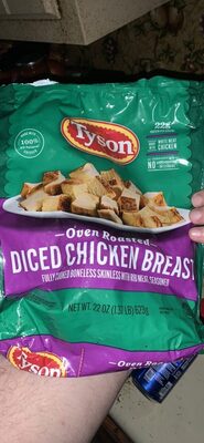 Oven Roasted Diced Chicken Breast, Oven Roasted