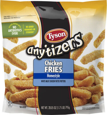 Homestyle Chicken Fries Chicken Pattie Fritters, Homestyle
