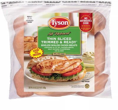 Thin Sliced Boneless Skinless Chicken Breasts
