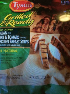 Italian Style Herb & Tomato Chicken Breast Strips, Italian Style Herb & Tomato