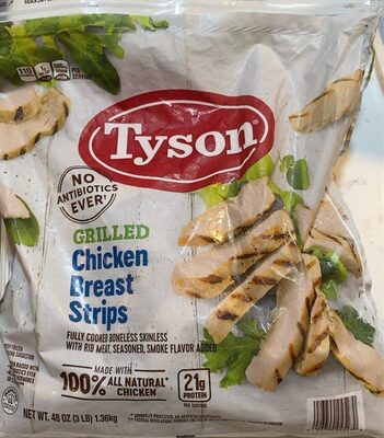 Grilled Chicken Breast Strips, Grilled