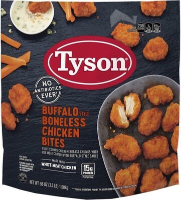Buffalo Style Boneless Chicken Bites Fully Cooked Breaded Chicken Breast Chunks With Rib Meat Coated With Buffalo Style Sauce, Buffalo Style