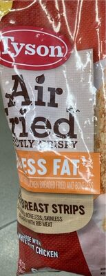 Fully Cooked Air Fried Chicken Breast Strips Boneless, Skinless Breaded With Rib Meat, Chicken Breast Strips