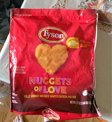 Nuggets Of Love Fully Cooked Breaded Shaped Chicken Patties