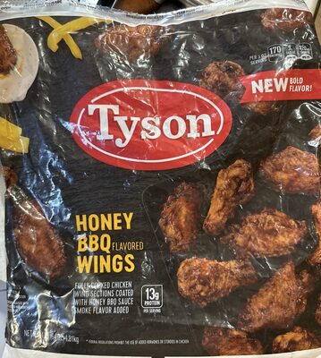 Honey BBQ Wings Fully Cooked Chicken Wing Sections Coated With Honey BBQ Sauce, Honey BBQ
