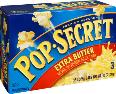 Pop Secret Microwave Popcorn, Extra Butter Flavor, 3.2 Oz Sharing Bags, 3 Ct