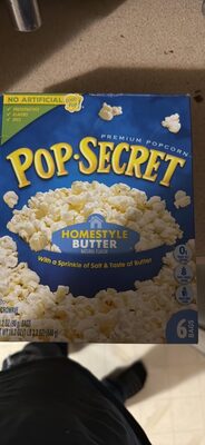 Pop Secret Microwave Popcorn, Homestyle Butter Flavor, 3.2 Oz Sharing Bags, 6 Ct