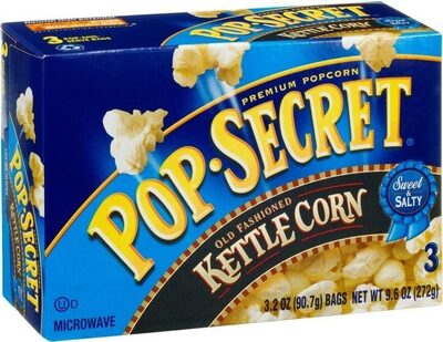 Pop Secret Popcorn, Kettle Corn Microwave Popcorn, 3.2 Oz Sharing Bags, 3 Ct