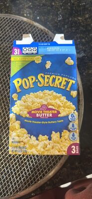 Pop Secret Popcorn, Movie Theater Butter, Microwave Popcorn Bags, 3 Count Box
