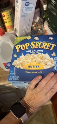 Pop Secret Microwave Popcorn, 100 Calorie Butter Flavor, 1.1 Oz Snack Bags, 12 Ct