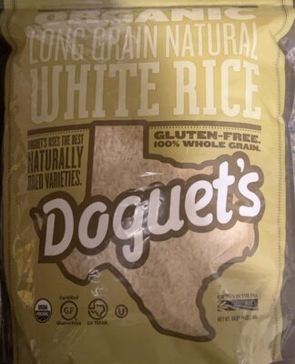 White Organic Long Grain Natural Rice, White