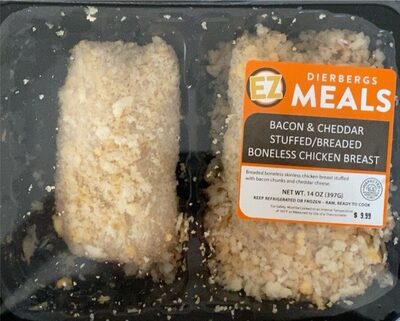 Bacon & Cheddar Stuffed/Breaded Boneless Chicken Breast Ez Meals, Bacon & Cheddar