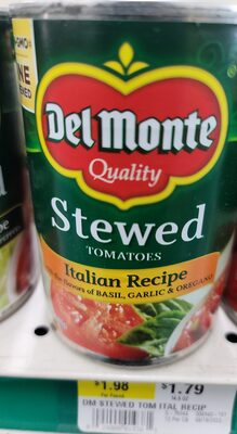 Stewed Tomatoes, Basil, Garlic & Oregano