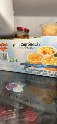 Diced Peaches, Cherry And Mixed Fruit Cup Snacks