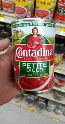 Petite Diced With Basil, Garlic & Oregano Roma Tomatoes, Basil, Garlic & Oregano