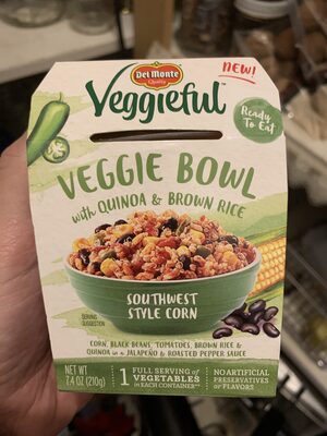 Southwest Style Corn Veggie Bowl With Quinoa & Brown Rice, Southwest Style Corn