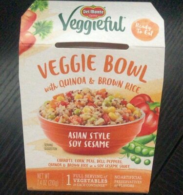 Asian Style Soy Sesame With Quinoa & Brown Rice Veggie Bowl, Asian Style Soy Sesame