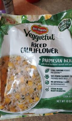 Parmesan Herb With Diced Butternut Squash And Parsley Riced Cauliflower, Parmesan Herb With Diced Butternut Squash And Parsley