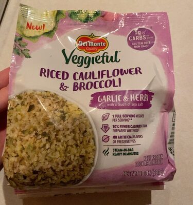 Garlic & Herbs With A Touch Of Sea Salt Riced Cauliflower & Broccoli, Garlic & Herbs With A Touch Of Sea Salt