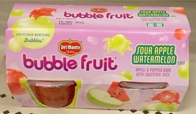 Sour Apple Watermelon Flavor Apples & Popping Boba With Sweetened Juice, Sour Apple Watermelon