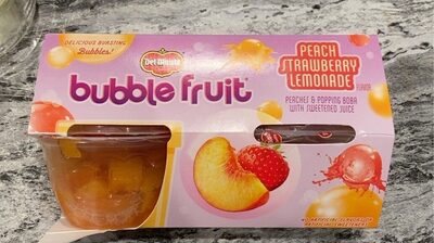 Peach Strawberry Lemonade Flavor Peaches & Popping Boba With Sweetened Juice, Peach Strawberry Lemonade