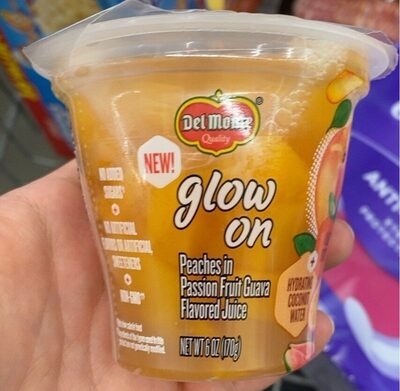 Glow On Peaches In Passion Fruit Guava Flavored Juice, Peaches; Passion Fruit; Guava