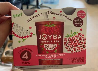 Raspberry Dragon Fruit Black Bubble Tea, Raspberry Dragon Fruit