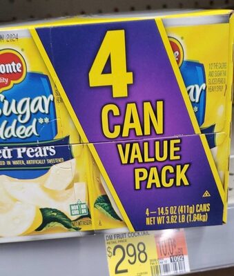 No Sugar Added Sliced Pears