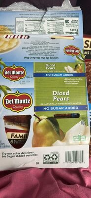No Sugar Added Diced Pears