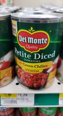 Petite Diced Tomatoes With Green Chilies, Medium