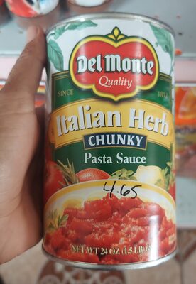 Del Monte, Chunky Pasta Sauce, Italian Herb, Italian Herb