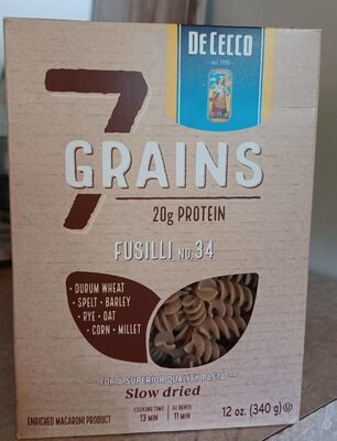 7 Grains Enriched Macaroni Product, Fusilli No. 34, 7 Grains