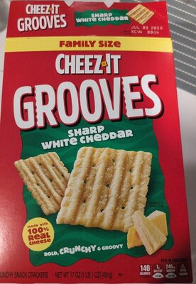 Kellogg's Cheez It Crackers Grooves Sharp White Cheddar 17oz