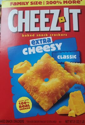 Extra Cheesy Baked Snack Crackers, Extra Cheesy