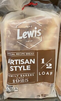 Artisan Style Special Recipe 1/2 Loaf Bread, Artisan Style