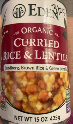 Curried Rice & Beans Lundberg Brown Rice & Green Lentils, Curried Rice & Beans