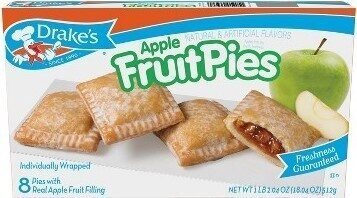 Apple Flavored Fruit Pies With Filling With Real Apple, Apple