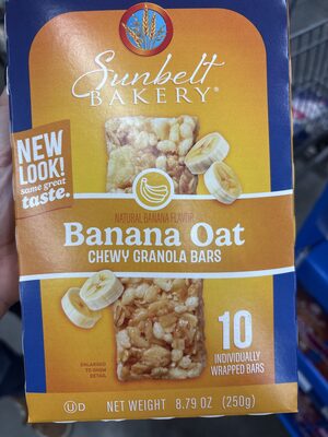 Banana Oat Chewy Granola Bars, Banana Oat